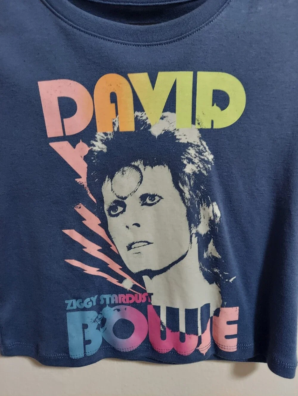 David Bowie Youth Ziggy Stardust Graphic Tee - Blue